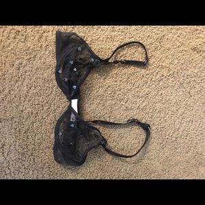 Beautiful black sheer bra with sequence detail